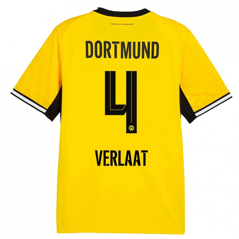 Danxen Damen Jesper Verlaat #4 Gelb Schwarz Weiß Heimtrikot Trikot 2026/27 T-Shirt Schweiz