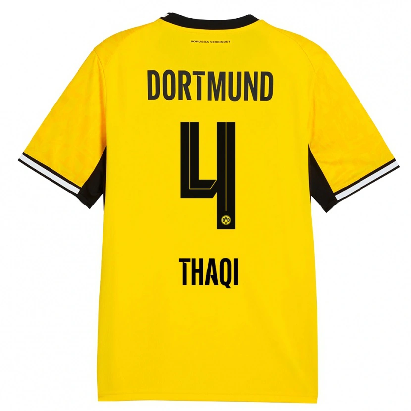 Danxen Damen Albin Thaqi #4 Gelb Schwarz Weiß Heimtrikot Trikot 2026/27 T-Shirt Schweiz