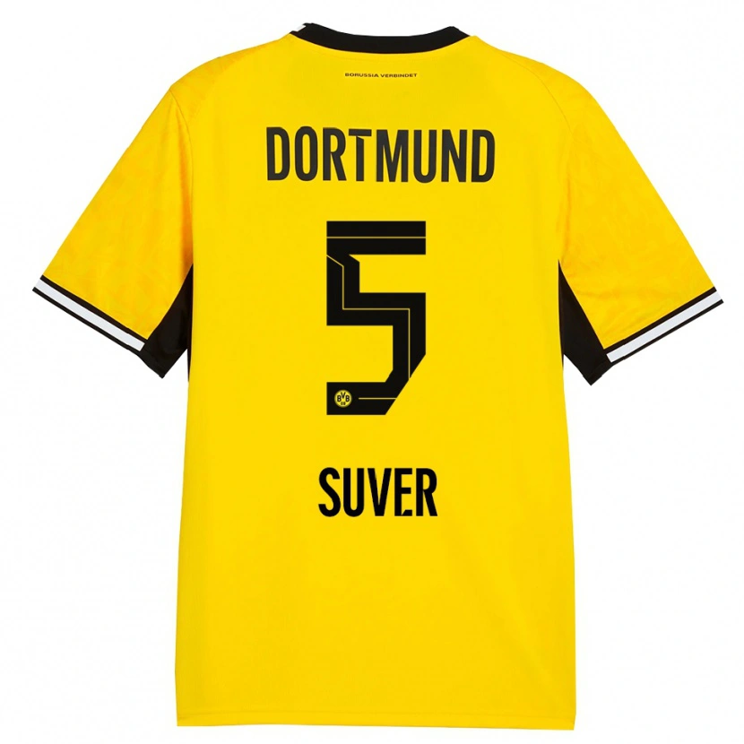 Danxen Damen Mario Suver #5 Gelb Schwarz Weiß Heimtrikot Trikot 2026/27 T-Shirt Schweiz