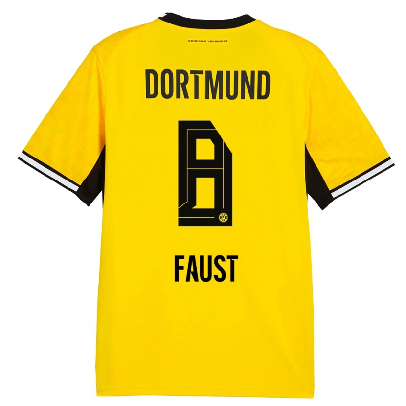 Danxen Damen Tom Faust #8 Gelb Schwarz Weiß Heimtrikot Trikot 2026/27 T-Shirt Schweiz