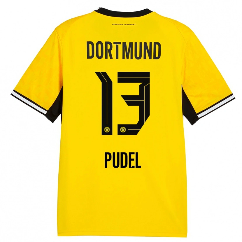 Danxen Damen Bjarne Pudel #13 Gelb Schwarz Weiß Heimtrikot Trikot 2026/27 T-Shirt Schweiz