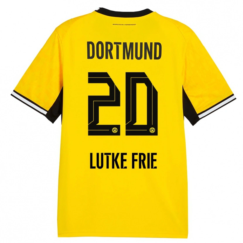 Danxen Damen Dennis Lutke-Frie #20 Gelb Schwarz Weiß Heimtrikot Trikot 2026/27 T-Shirt Schweiz