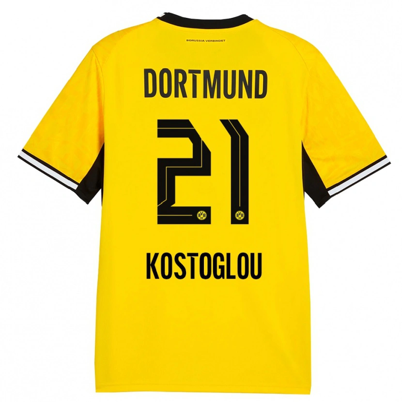 Danxen Damen Christos Kostoglou #21 Gelb Schwarz Weiß Heimtrikot Trikot 2026/27 T-Shirt Schweiz