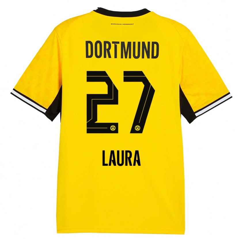 Danxen Damen Van Der Heijden Laura #27 Gelb Schwarz Weiß Heimtrikot Trikot 2026/27 T-Shirt Schweiz