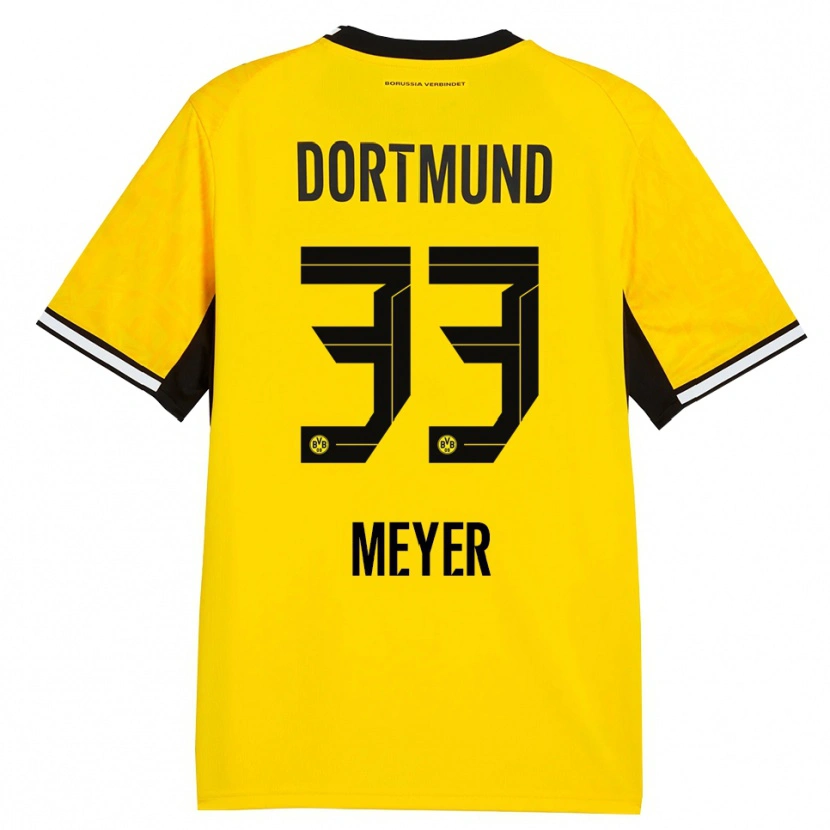 Danxen Damen Alexander Meyer #33 Gelb Schwarz Weiß Heimtrikot Trikot 2026/27 T-Shirt Schweiz