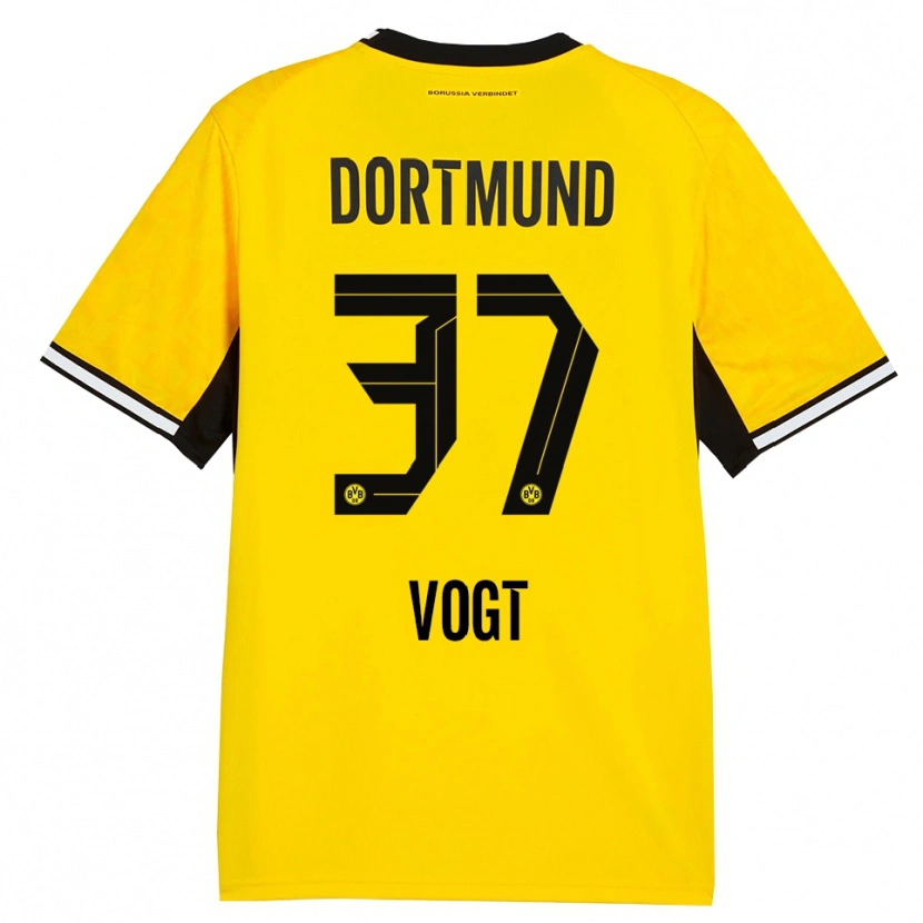 Danxen Damen Levin Vogt #37 Gelb Schwarz Weiß Heimtrikot Trikot 2026/27 T-Shirt Schweiz