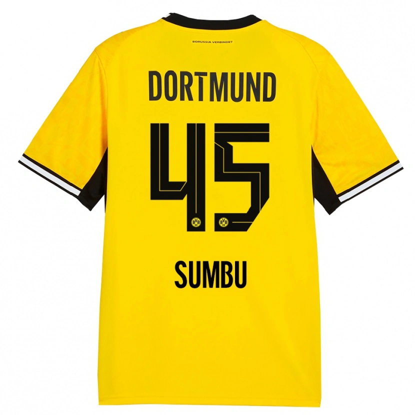 Danxen Damen Daniel Sumbu #45 Gelb Schwarz Weiß Heimtrikot Trikot 2026/27 T-Shirt Schweiz