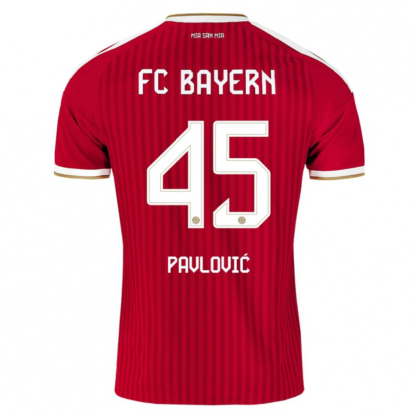 Danxen Damen Aleksandar Pavlovic #45 Rot Weiß Blau Heimtrikot Trikot 2026/27 T-Shirt Schweiz