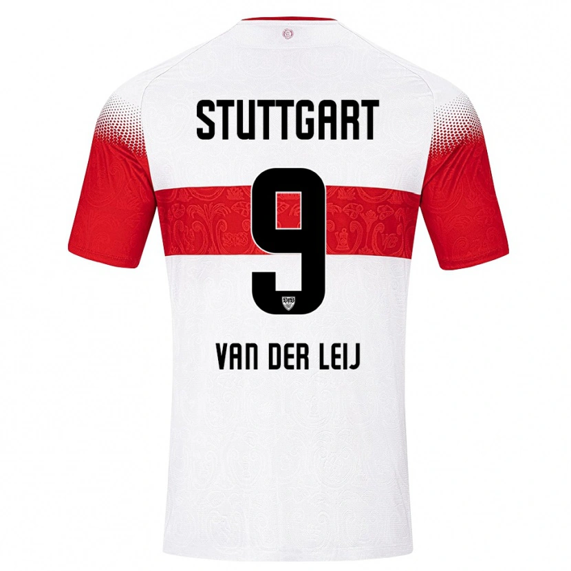 Danxen Damen Tim Van Der Leij #9 Weiß Rot Gelb Heimtrikot Trikot 2026/27 T-Shirt Schweiz