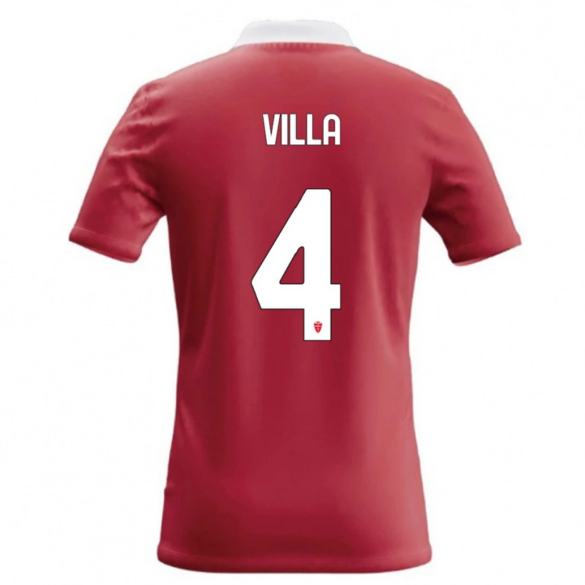 Danxen Damen Manuel Villa #4 Rot Weiß Heimtrikot Trikot 2026/27 T-Shirt Schweiz