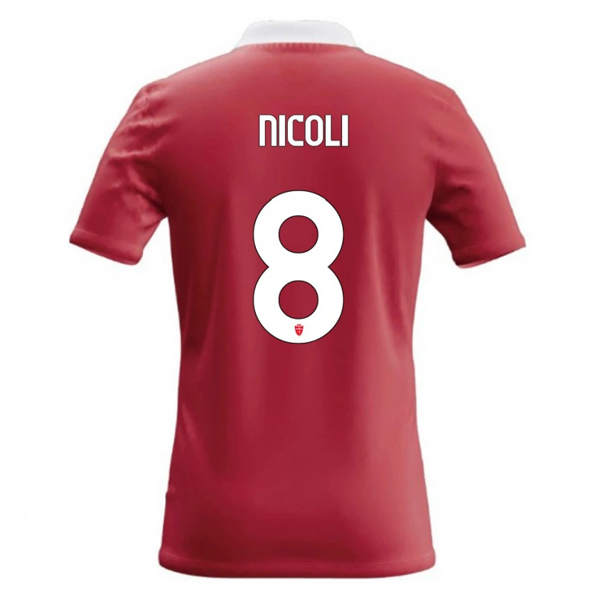 Danxen Damen Andrea Nicoli #8 Rot Weiß Heimtrikot Trikot 2026/27 T-Shirt Schweiz