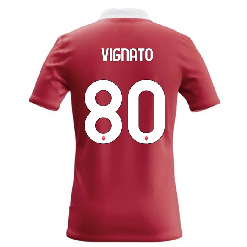 Danxen Damen Samuele Vignato #80 Rot Weiß Heimtrikot Trikot 2026/27 T-Shirt Schweiz