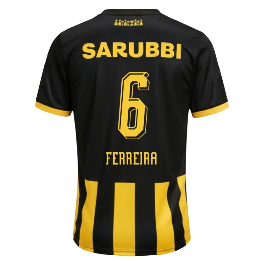 Danxen Damen Lucas Ferreira #6 Schwarz Gelb Heimtrikot Trikot 2026/27 T-Shirt Schweiz