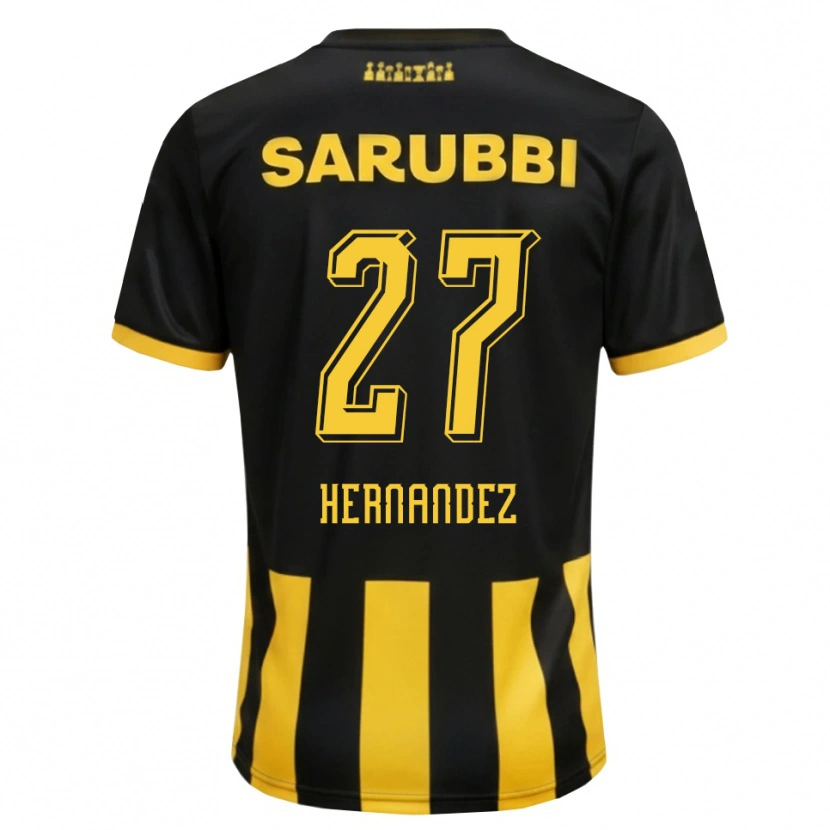 Danxen Damen Lucas Hernández #27 Schwarz Gelb Heimtrikot Trikot 2026/27 T-Shirt Schweiz