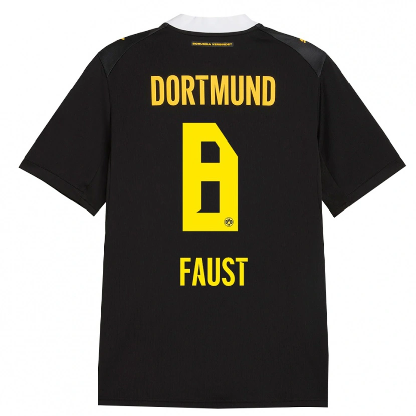 Danxen Damen Tom Faust #8 Schwarz Rot Gelb Auswärtstrikot Trikot 2026/27 T-Shirt Schweiz