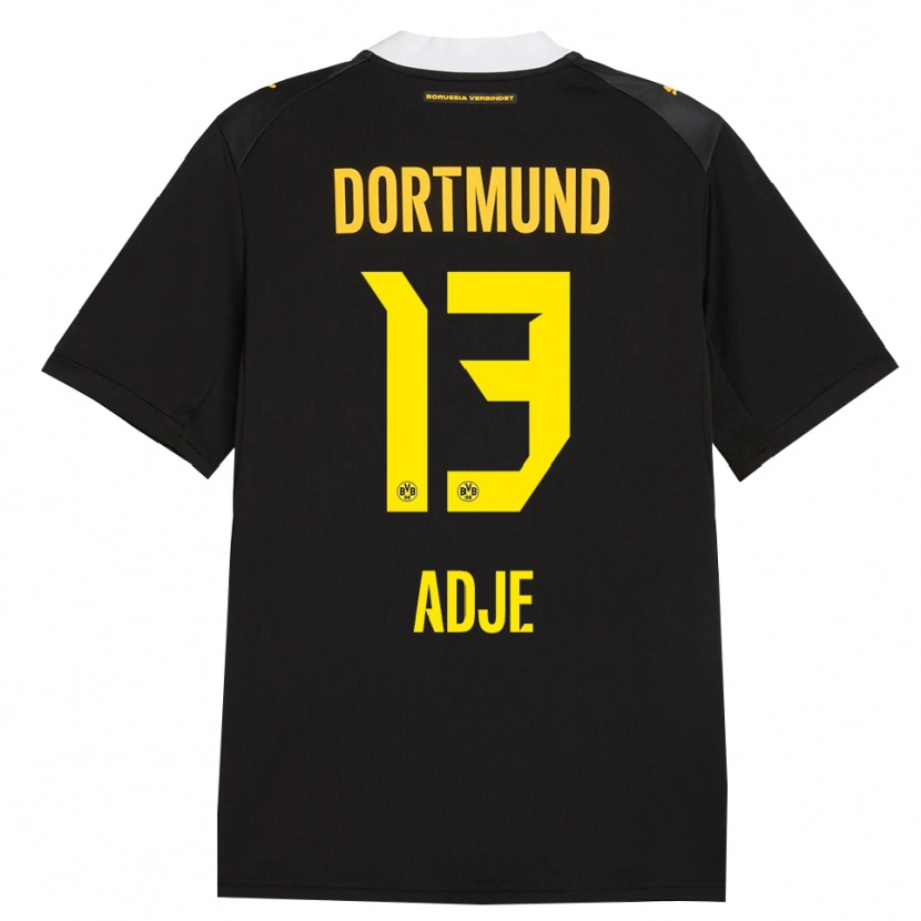 Danxen Damen Miguel Adje #13 Schwarz Rot Gelb Auswärtstrikot Trikot 2026/27 T-Shirt Schweiz