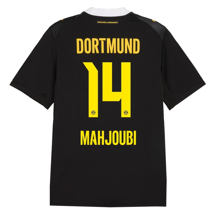 Danxen Damen Anas Mahjoubi #14 Schwarz Rot Gelb Auswärtstrikot Trikot 2026/27 T-Shirt Schweiz