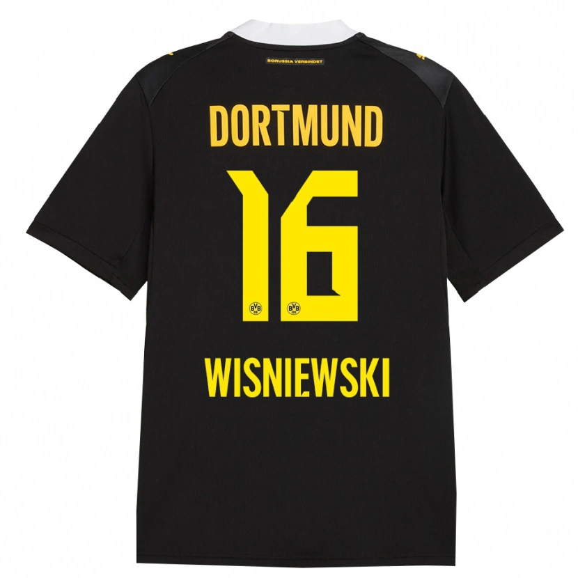Danxen Damen Lucy Wisniewski #16 Schwarz Rot Gelb Auswärtstrikot Trikot 2026/27 T-Shirt Schweiz