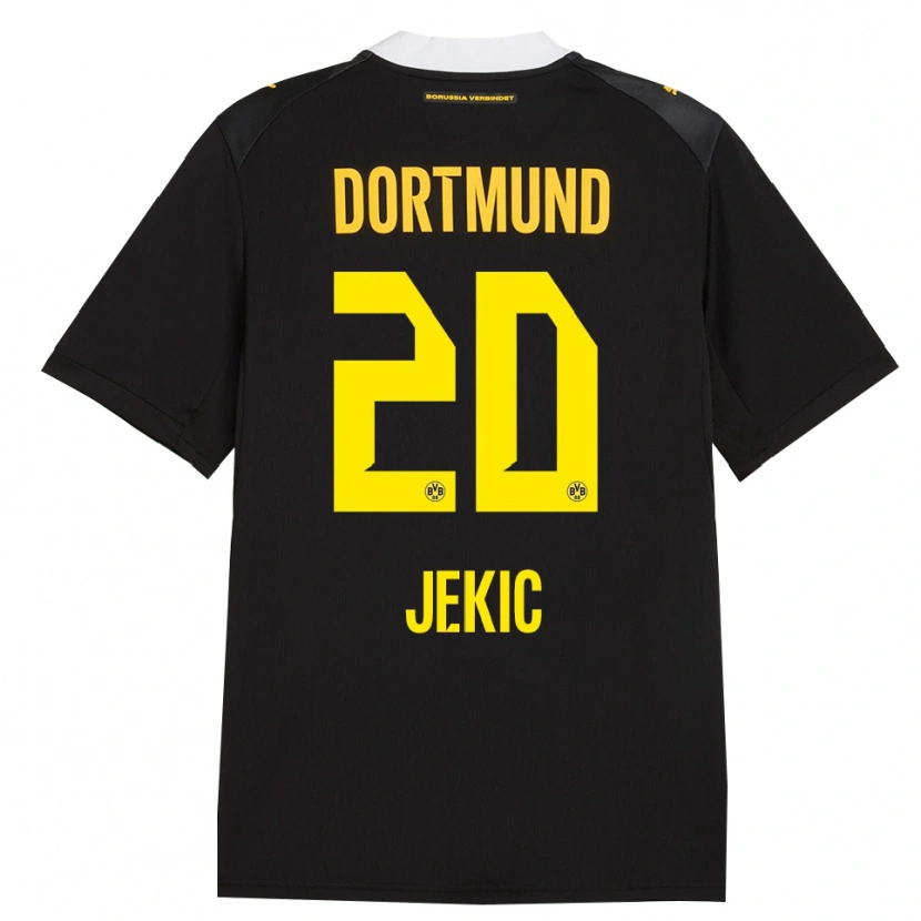 Danxen Damen Nikola Jekic #20 Schwarz Rot Gelb Auswärtstrikot Trikot 2026/27 T-Shirt Schweiz