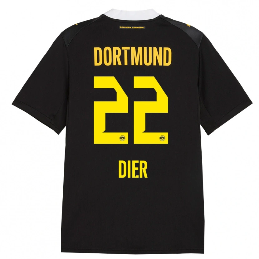 Danxen Damen Henrik Dier #22 Schwarz Rot Gelb Auswärtstrikot Trikot 2026/27 T-Shirt Schweiz