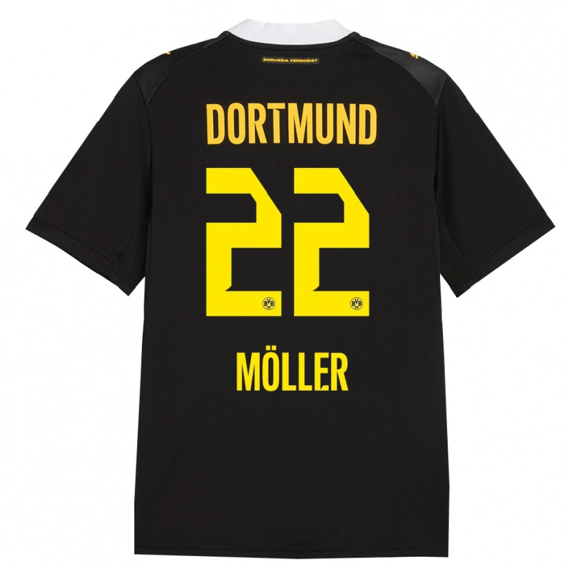 Danxen Damen Paul Möller #22 Schwarz Rot Gelb Auswärtstrikot Trikot 2026/27 T-Shirt Schweiz