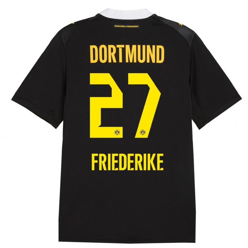 Danxen Damen Burczik Friederike #27 Schwarz Rot Gelb Auswärtstrikot Trikot 2026/27 T-Shirt Schweiz