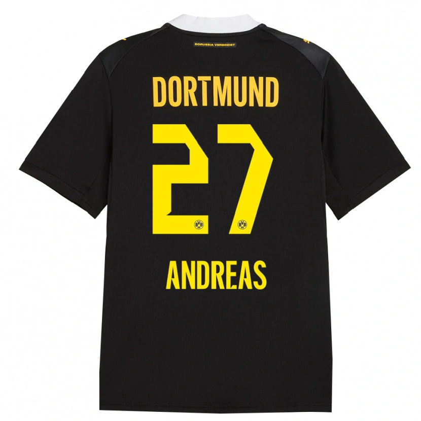 Danxen Damen Kuno Andreas #27 Schwarz Rot Gelb Auswärtstrikot Trikot 2026/27 T-Shirt Schweiz