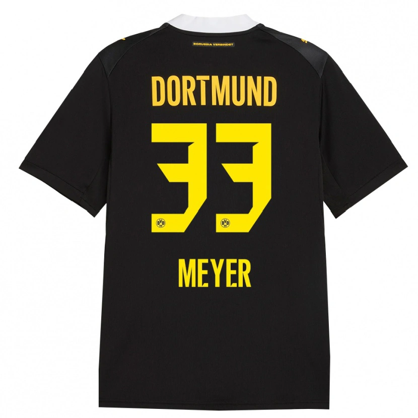 Danxen Damen Alexander Meyer #33 Schwarz Rot Gelb Auswärtstrikot Trikot 2026/27 T-Shirt Schweiz