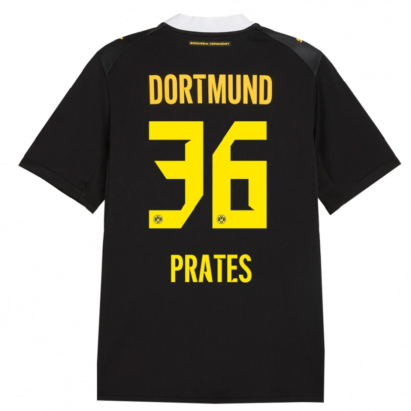 Danxen Damen Kauã Prates #36 Schwarz Rot Gelb Auswärtstrikot Trikot 2026/27 T-Shirt Schweiz