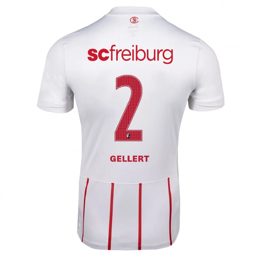 Danxen Damen Fabian Gellert #2 Weiß Rot Gelb Auswärtstrikot Trikot 2026/27 T-Shirt Schweiz