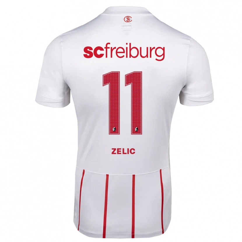 Danxen Damen Mateo Zelic #11 Weiß Rot Gelb Auswärtstrikot Trikot 2026/27 T-Shirt Schweiz