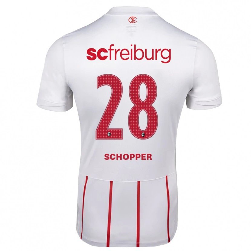 Danxen Damen David Schopper #28 Weiß Rot Gelb Auswärtstrikot Trikot 2026/27 T-Shirt Schweiz