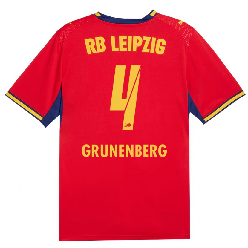 Danxen Damen Rucy Grunenberg #4 Rot Gelb Königsblau Auswärtstrikot Trikot 2026/27 T-Shirt Schweiz