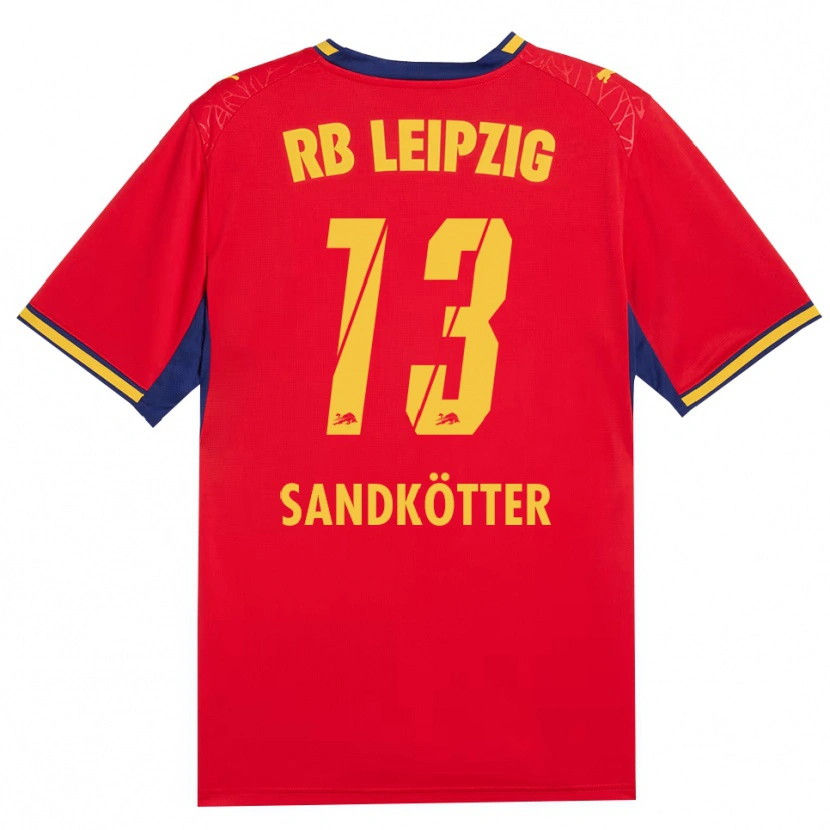Danxen Damen Constantin Sandkötter #13 Rot Gelb Königsblau Auswärtstrikot Trikot 2026/27 T-Shirt Schweiz