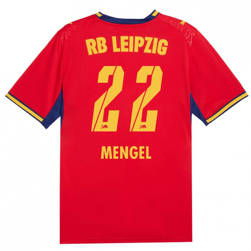 Danxen Damen Luca Mengel #22 Rot Gelb Königsblau Auswärtstrikot Trikot 2026/27 T-Shirt Schweiz