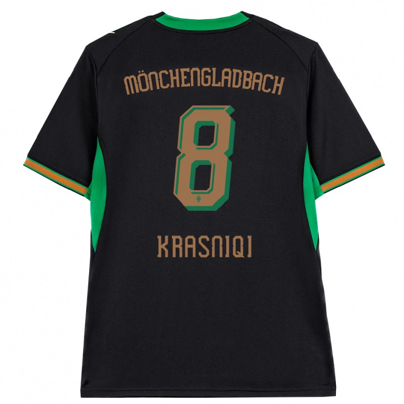 Danxen Damen Engjell Krasniqi #8 Schwarz Orange Grün Braun Auswärtstrikot Trikot 2026/27 T-Shirt Schweiz