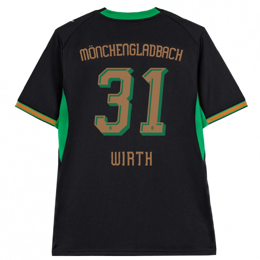 Danxen Damen Linus Wirth #31 Schwarz Orange Grün Braun Auswärtstrikot Trikot 2026/27 T-Shirt Schweiz