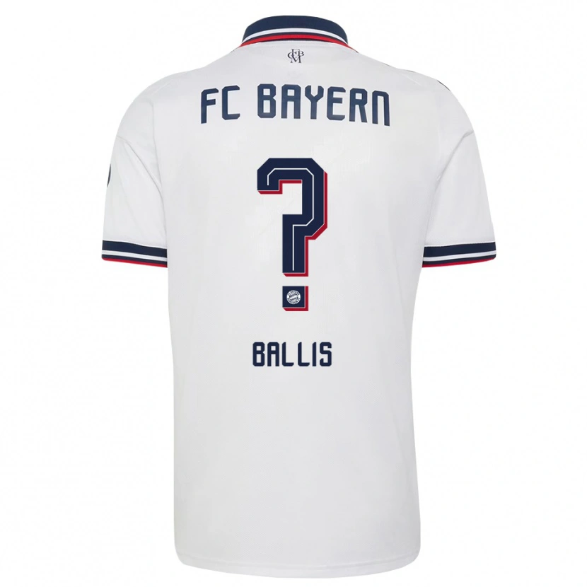 Danxen Damen Benjamin Ballis #0 Weiß Grau Rot Auswärtstrikot Trikot 2026/27 T-Shirt Schweiz
