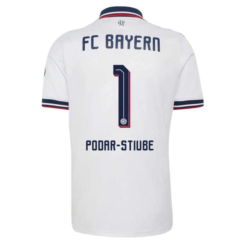 Danxen Damen David Podar-Stiube #1 Weiß Grau Rot Auswärtstrikot Trikot 2026/27 T-Shirt Schweiz