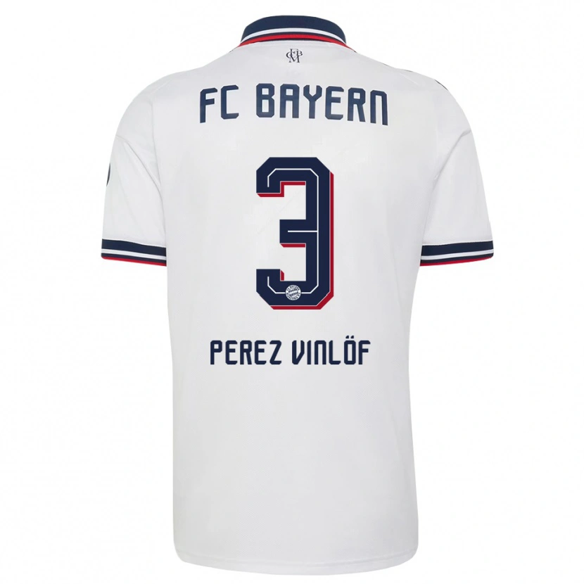 Danxen Damen Matteo Perez Vinlöf #3 Weiß Grau Rot Auswärtstrikot Trikot 2026/27 T-Shirt Schweiz