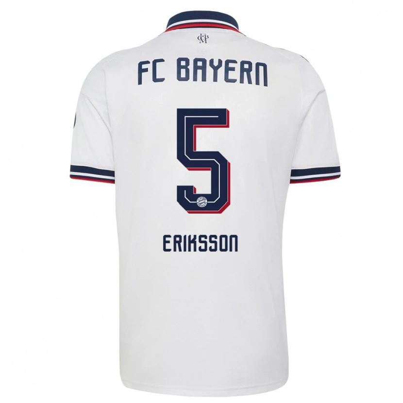 Danxen Damen Magdalena Eriksson #5 Weiß Grau Rot Auswärtstrikot Trikot 2026/27 T-Shirt Schweiz
