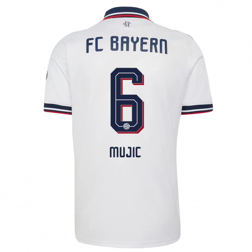 Danxen Damen Tarik Mujic #6 Weiß Grau Rot Auswärtstrikot Trikot 2026/27 T-Shirt Schweiz