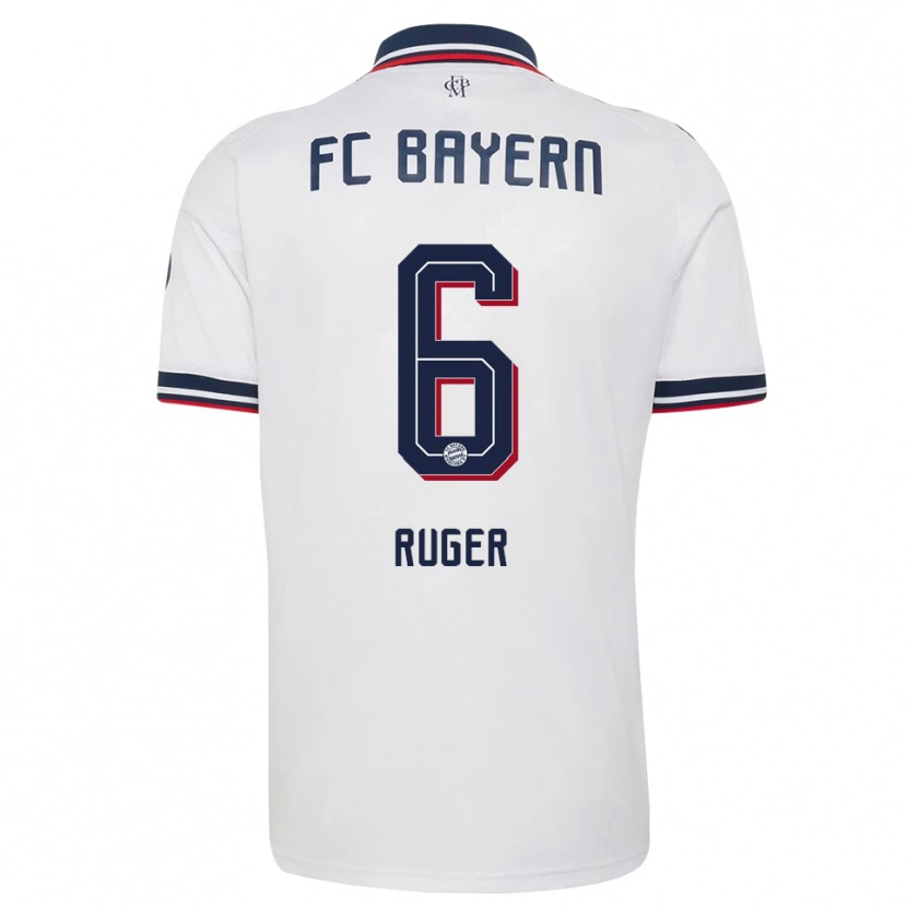 Danxen Damen Kurt Ruger #6 Weiß Grau Rot Auswärtstrikot Trikot 2026/27 T-Shirt Schweiz