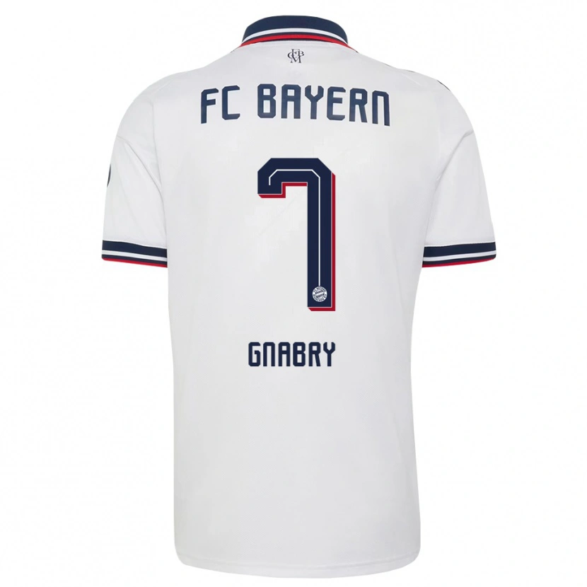 Danxen Damen Serge Gnabry #7 Weiß Grau Rot Auswärtstrikot Trikot 2026/27 T-Shirt Schweiz