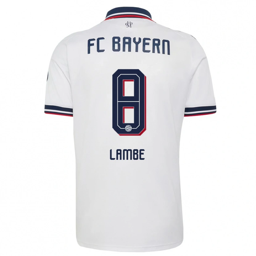 Danxen Damen Allen Junior Lambé #8 Weiß Grau Rot Auswärtstrikot Trikot 2026/27 T-Shirt Schweiz
