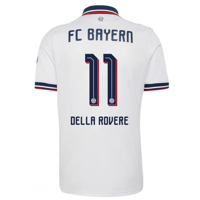 Danxen Damen Guido Della Rovere #11 Weiß Grau Rot Auswärtstrikot Trikot 2026/27 T-Shirt Schweiz