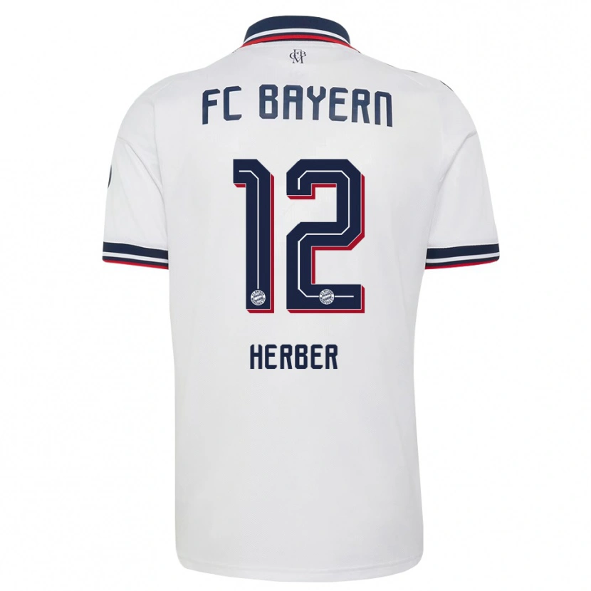 Danxen Damen Niklas Herber #12 Weiß Grau Rot Auswärtstrikot Trikot 2026/27 T-Shirt Schweiz
