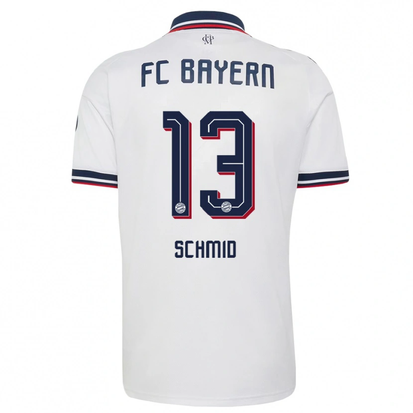 Danxen Damen Leopold Schmid #13 Weiß Grau Rot Auswärtstrikot Trikot 2026/27 T-Shirt Schweiz