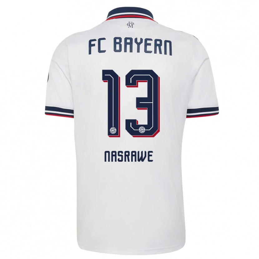 Danxen Damen Jussef Nasrawe #13 Weiß Grau Rot Auswärtstrikot Trikot 2026/27 T-Shirt Schweiz