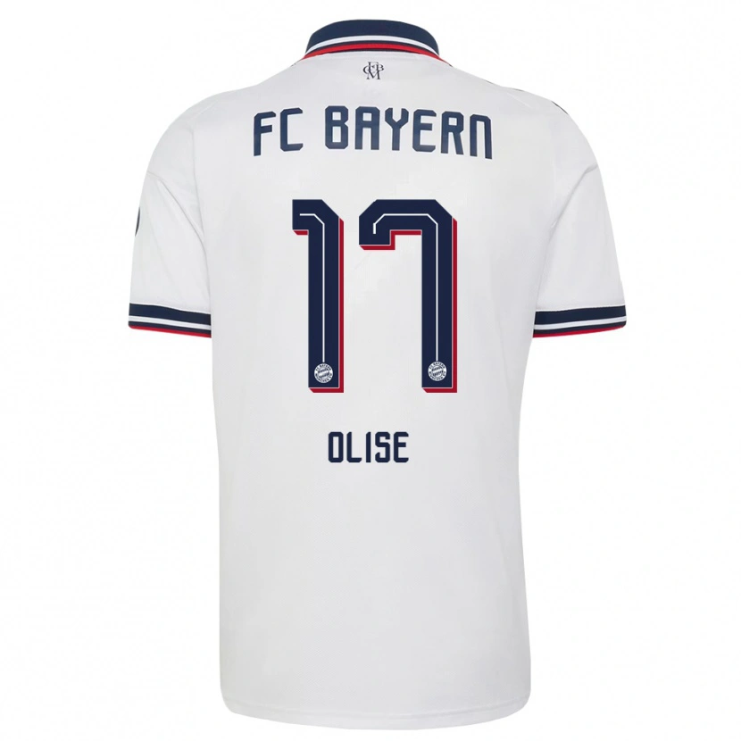 Danxen Damen Michael Olise #17 Weiß Grau Rot Auswärtstrikot Trikot 2026/27 T-Shirt Schweiz